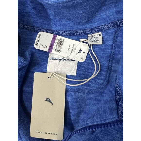 Tommy Bahama Men’s XXL Half Zip Fleece Pullover Cloud Peak Blues - Picture 6 of 9